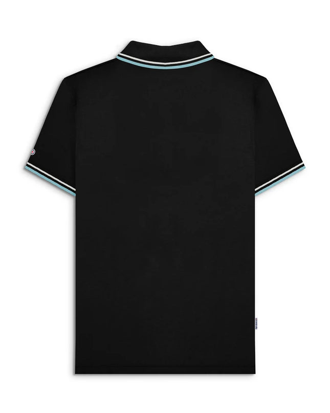Lambretta Twin Tipped Polo in Black (Dawn/Smoke Blue)