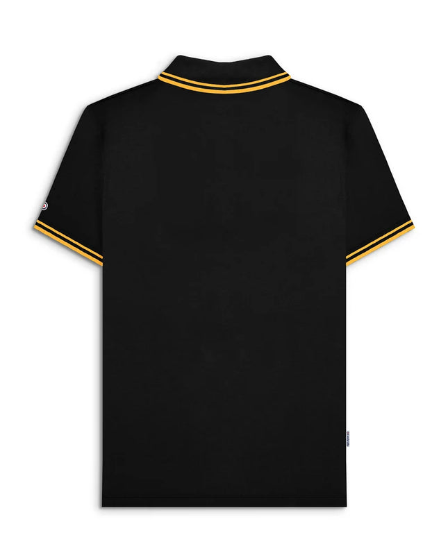 Lambretta Twin Tipped Polo in Black/Gold