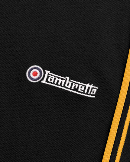 Lambretta Twin Tipped Polo in Black/Gold