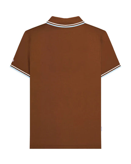 Lambretta Twin Tipped Polo Brown White/Angel Falls