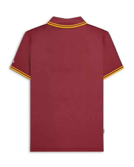 Lambretta Twin Tipped Polo Burgundy/Gold