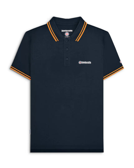 Lambretta Twin Tipped Polo Dark Navy/Tan