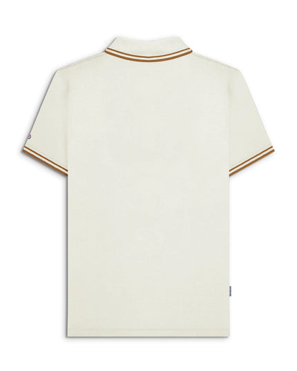 Lambretta Twin Tipped Polo in Jetstream/Tobacco - 059