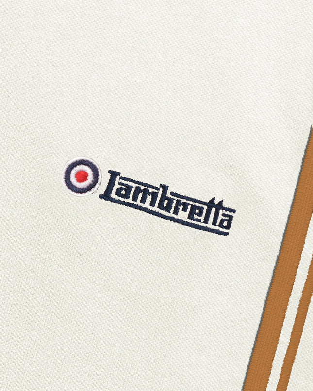 Lambretta Twin Tipped Polo in Jetstream/Tobacco - 059