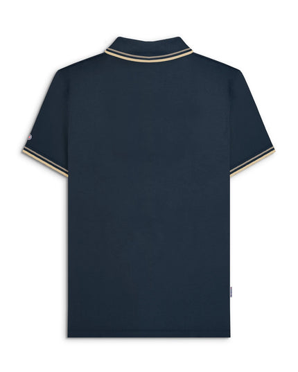 Lambretta Twin Tipped Polo Navy Cinder/Cream