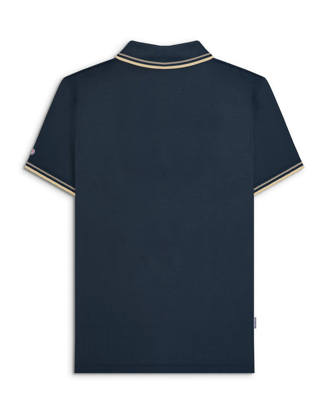 Lambretta Twin Tipped Polo Navy Cinder/Cream