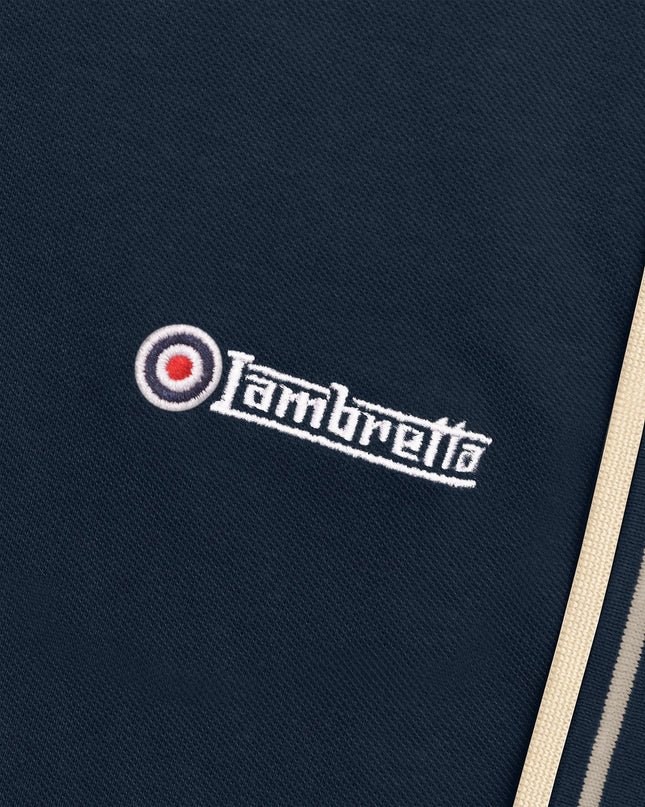 Lambretta Twin Tipped Polo Navy Cinder/Cream