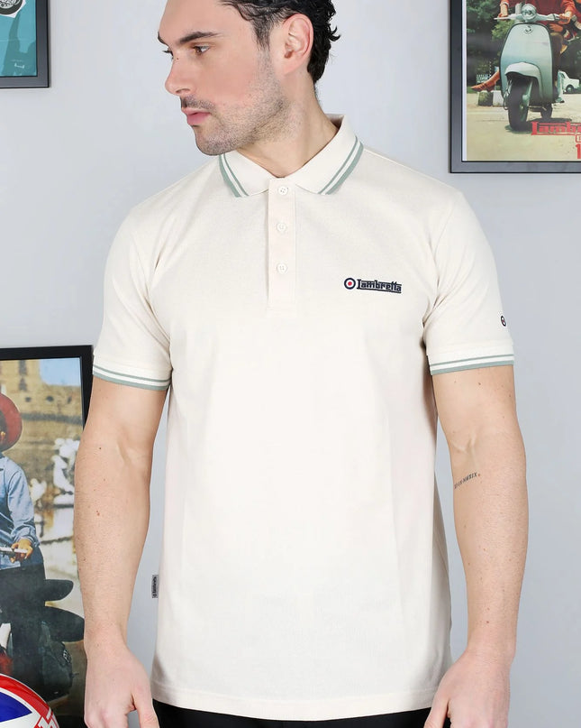 Lambretta Twin Tipped Polo Tofu/Iceberg