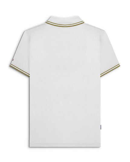 Lambretta Twin Tipped Polo White/Chashew