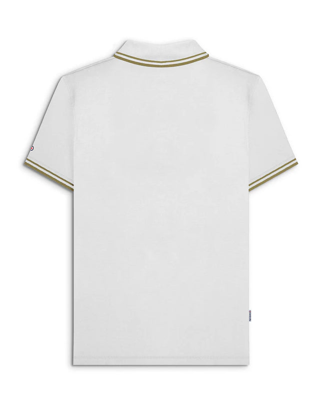 Lambretta Twin Tipped Polo White/Chashew