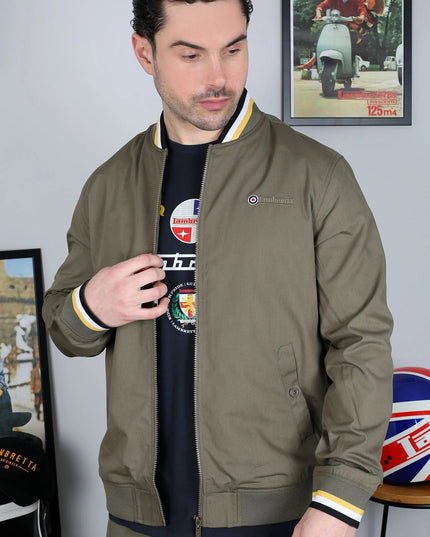 Lambretta Tripple Tipped Monkey Jacket Khaki Gold/White/Black 