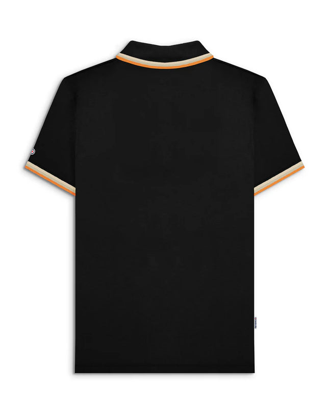 Lambretta Triple Tipped Polo Black Stone/Cashew/Orange