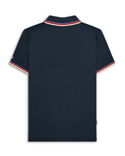 Lambretta Triple Tipped Polo in Dark Navy ( Blue/Red/Jet Stream)