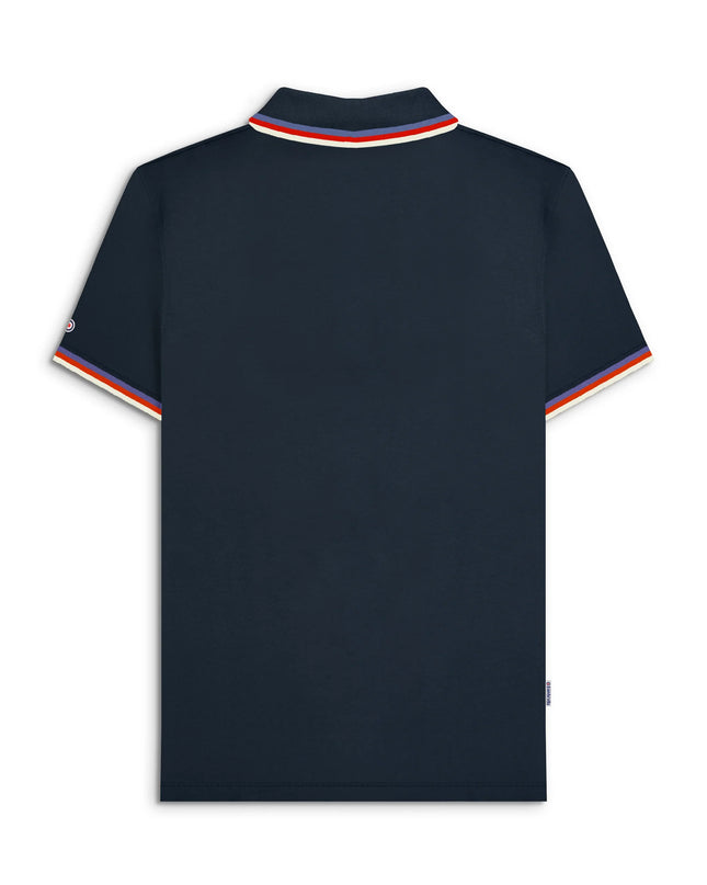 Lambretta Triple Tipped Polo in Dark Navy ( Blue/Red/Jet Stream)