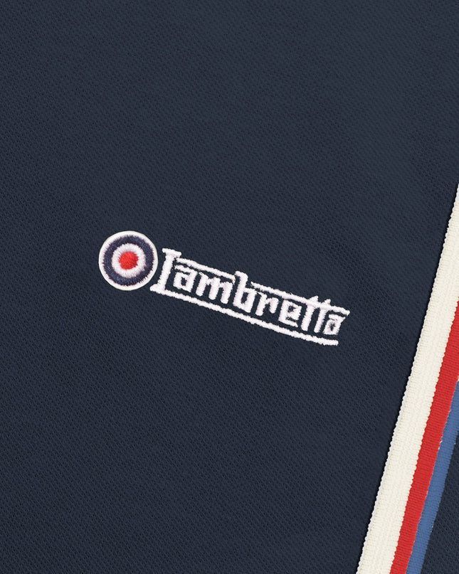 Lambretta Triple Tipped Polo in Dark Navy ( Blue/Red/Jet Stream)