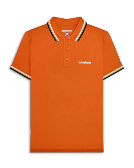 Lambretta Triple Tipped Polo Desert Sun Silver/Cashew/Black