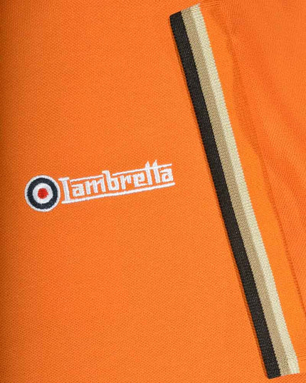 Lambretta Triple Tipped Polo Desert Sun Silver/Cashew/Black
