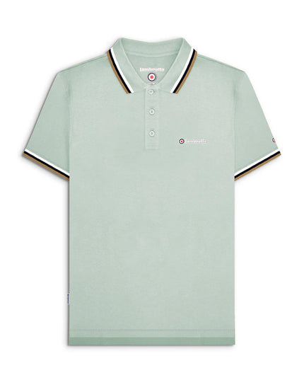 Lambretta Triple Tipped Polo Pale Aqua White/Sapphire/Cashew