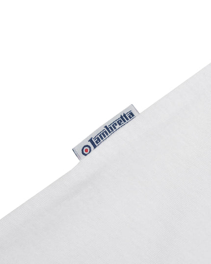 Lambretta Logo Ringer Tee in White/Navy