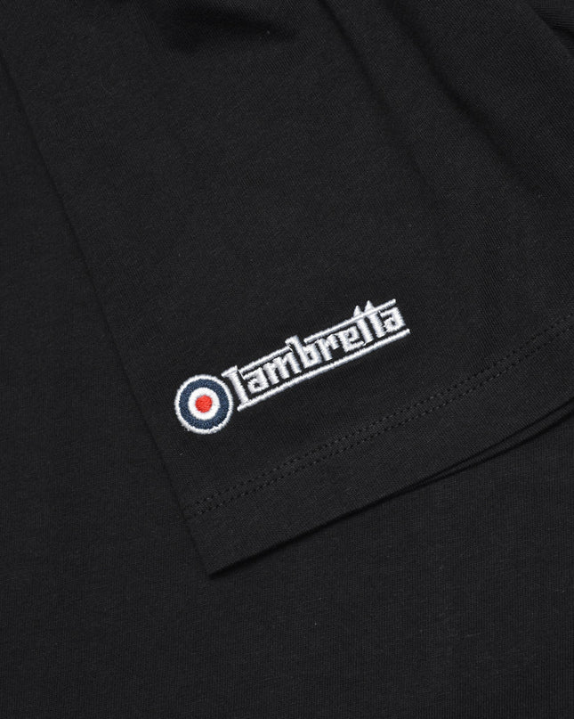 Lambretta Fade Racing Stripe Tee in Black/Sage 
