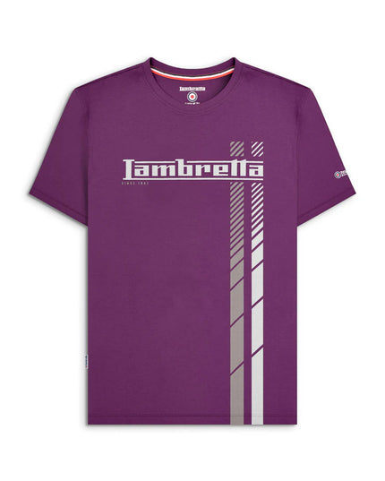 Lambretta Fade Racing Stripe Tee Winter Bloom Purple