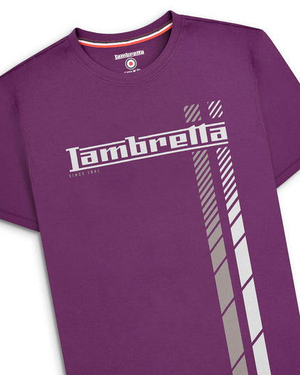 Lambretta Fade Racing Stripe Tee Winter Bloom Purple