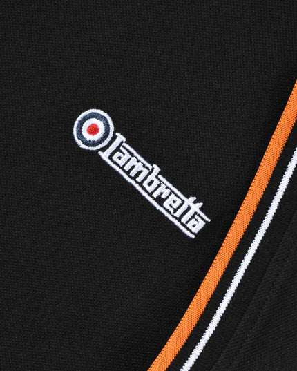 Lambretta Triple Tipped Pique Tee Black