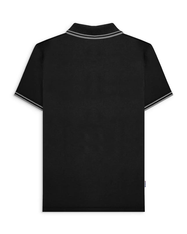 Lambretta Houndstooth Polo Black/Grey