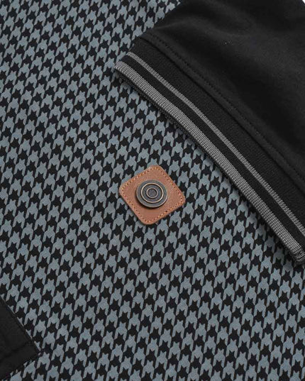 Lambretta Houndstooth Polo Black/Grey