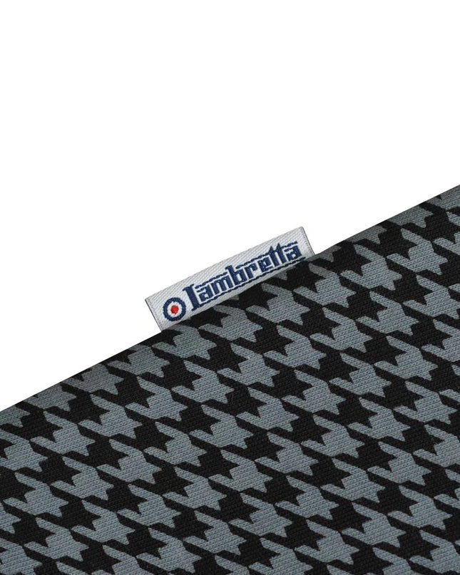 Lambretta Houndstooth Polo Black/Grey