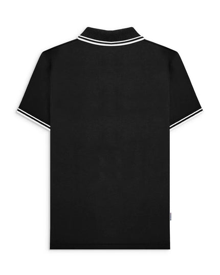 Lambretta Houndstooth Polo Black/White