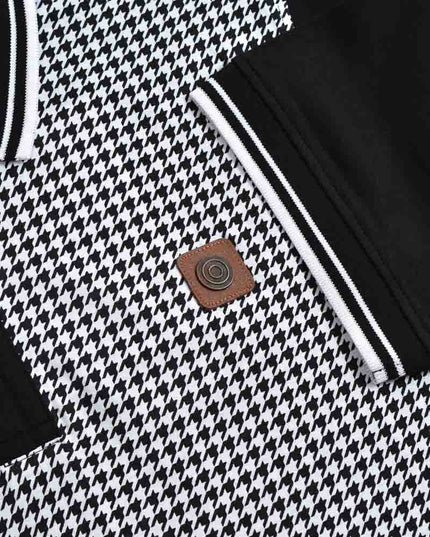 Lambretta Houndstooth Polo Black/White