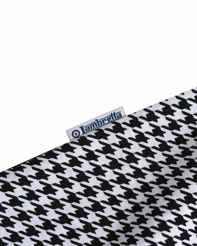 Lambretta Houndstooth Polo Black/White