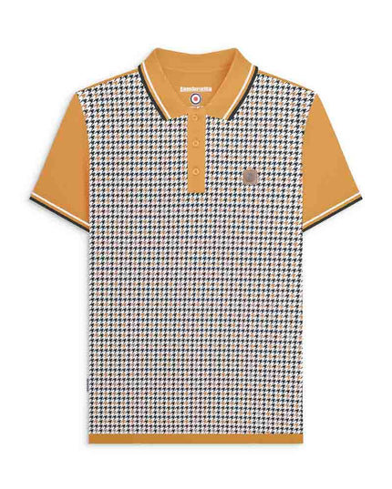 Lambretta Houndstooth Polo Mustard 