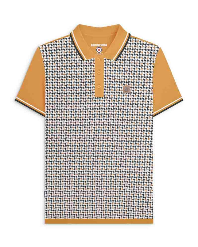 Lambretta Houndstooth Polo Mustard 