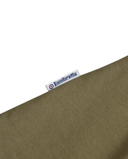 Lambretta Gingham Collar Polo Khaki 
