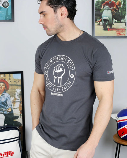 Lambretta Northern Soul Tee Iron Grey