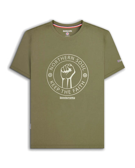 Lambretta Northern Soul Tee Khaki 