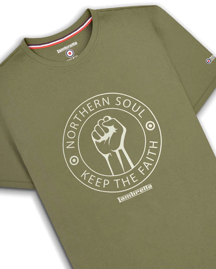 Lambretta Northern Soul Tee Khaki 