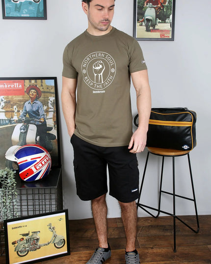 Lambretta Northern Soul Tee Khaki 