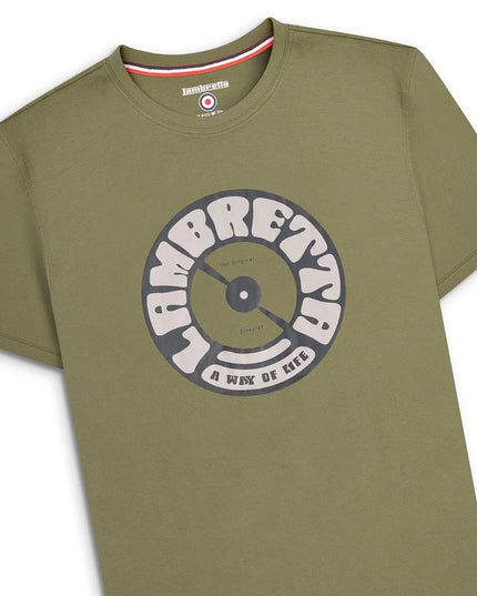 Lambretta Vinyl Tee Khaki 