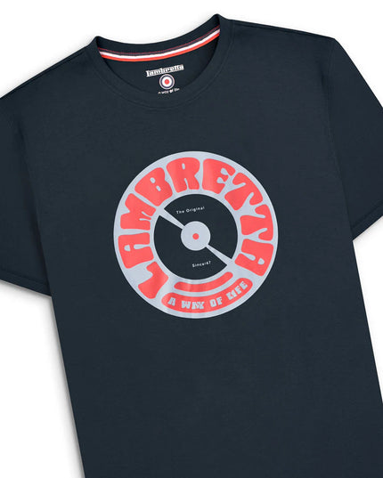 Lambretta Vinyl Tee Navy 