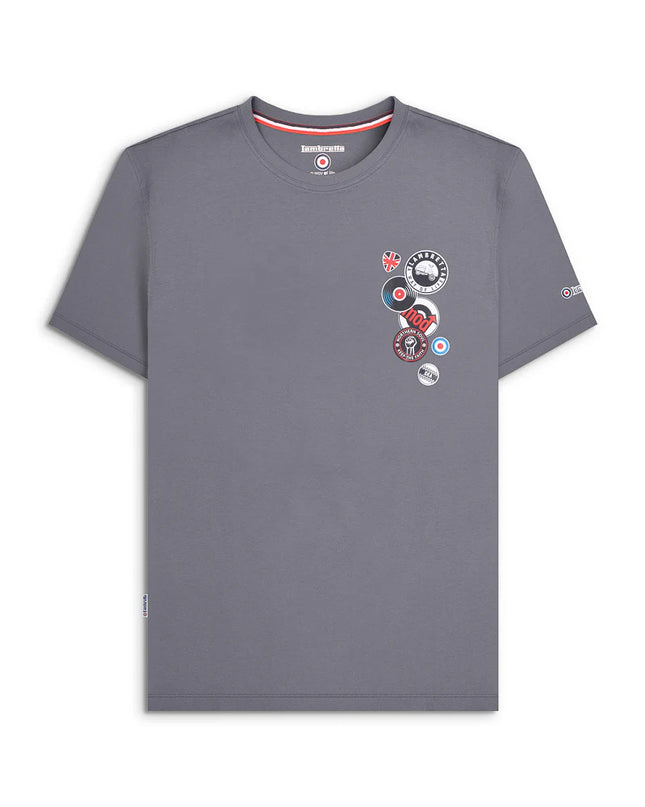 Lambretta Badges Tee Iron Grey 