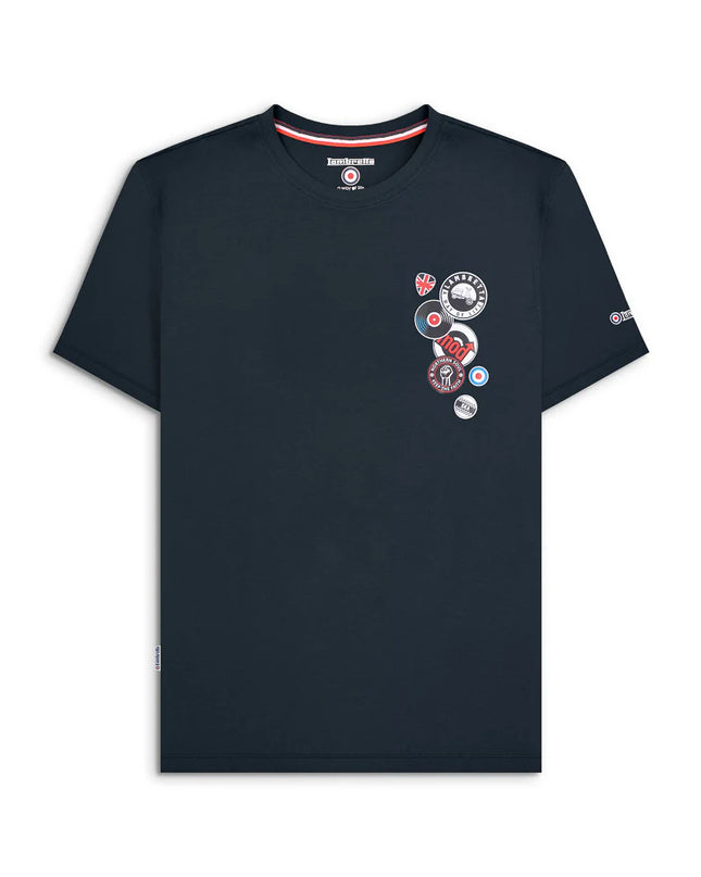 Lambretta Badges Tee Navy