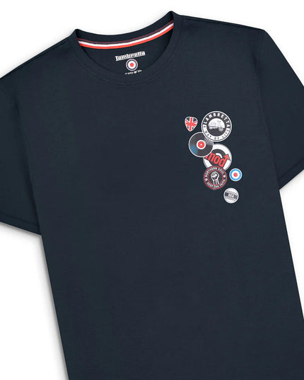 Lambretta Badges Tee Navy