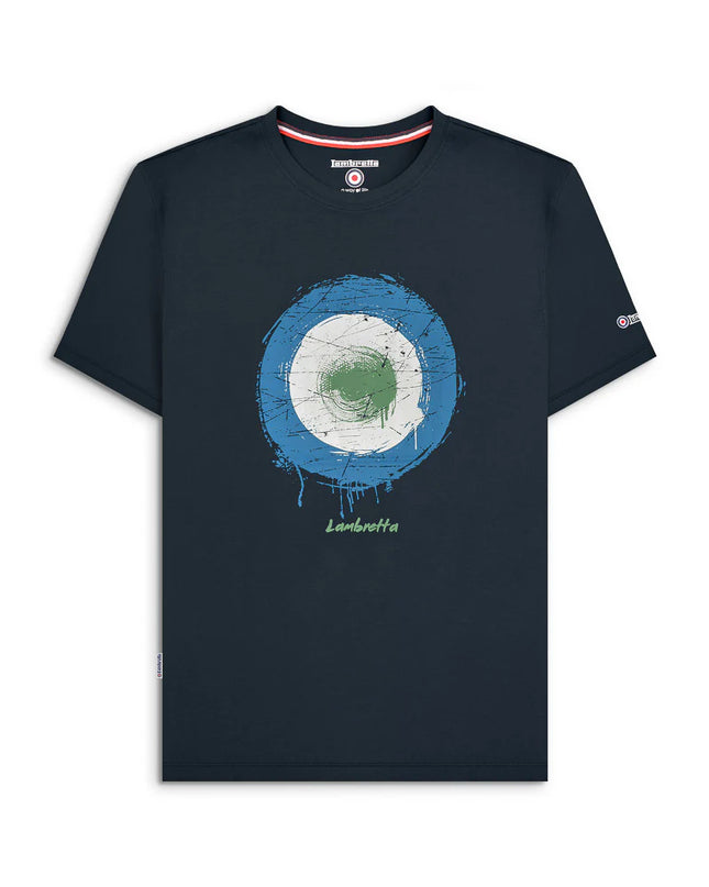 Lambretta Target Spray Tee Navy