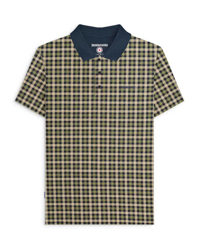 Lambretta Check Polo Navy
