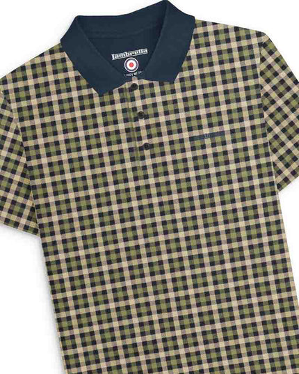 Lambretta Check Polo Navy