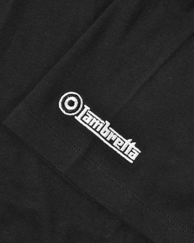 Lambretta Two Tone Stripe Tee Black