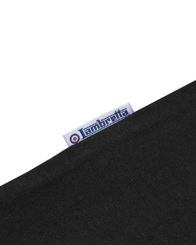 Lambretta Two Tone Stripe Tee Black